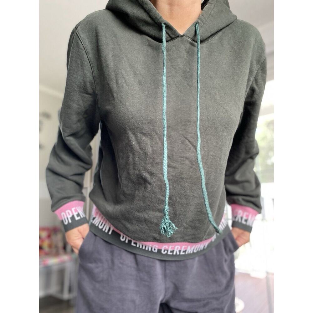 Opening Ceremony Women’s Black Logo Hoodie Sweatshirt Size XS